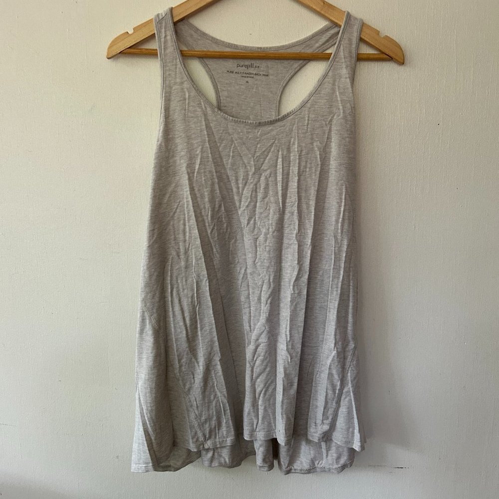 Pure Jill Fit Racerback Tank Top Womens XL Gray Activewear Top Athleisure